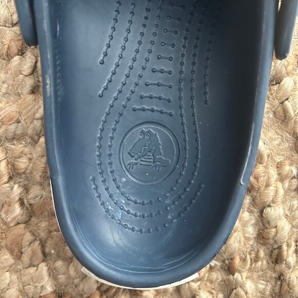 Crocs Crocband Clog Navy White Men\'s 13 Slip On Comfort Sandals EUC main image 5